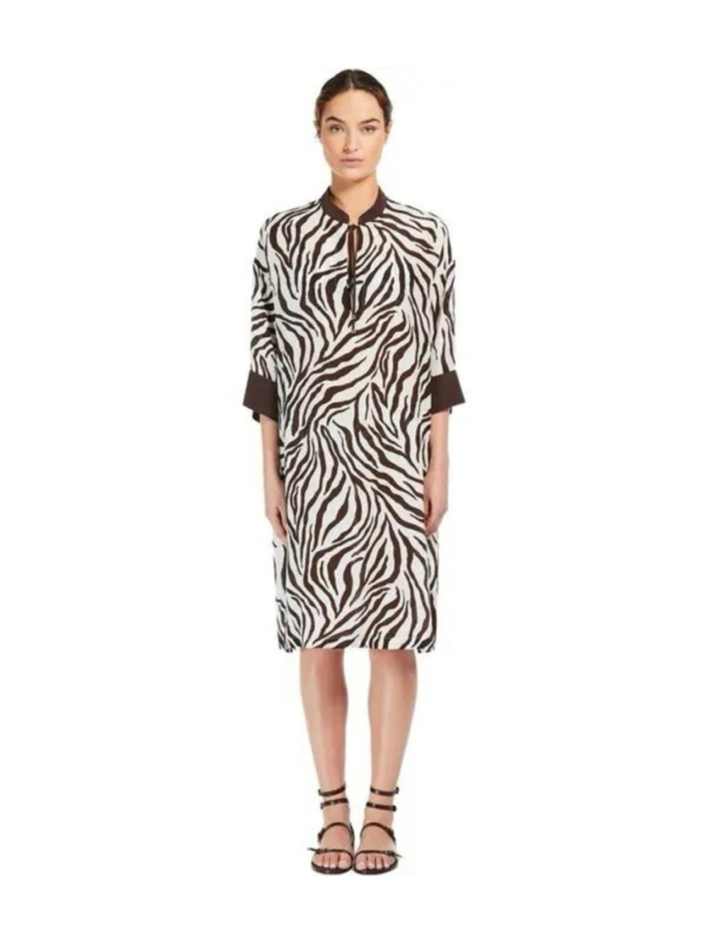 Max Mara Beachwear Classe Silk Kaftan Dress Resort Beach Relax Lounge Cover Up